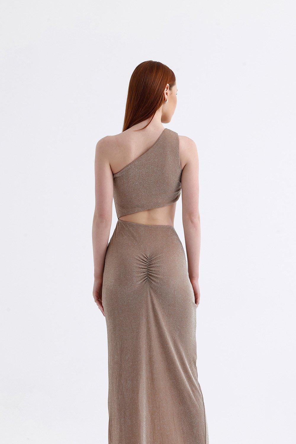 Sellie-Gloria Bej Simli Maxi Elbise-Elbise-2-roqelvaxirum.shop