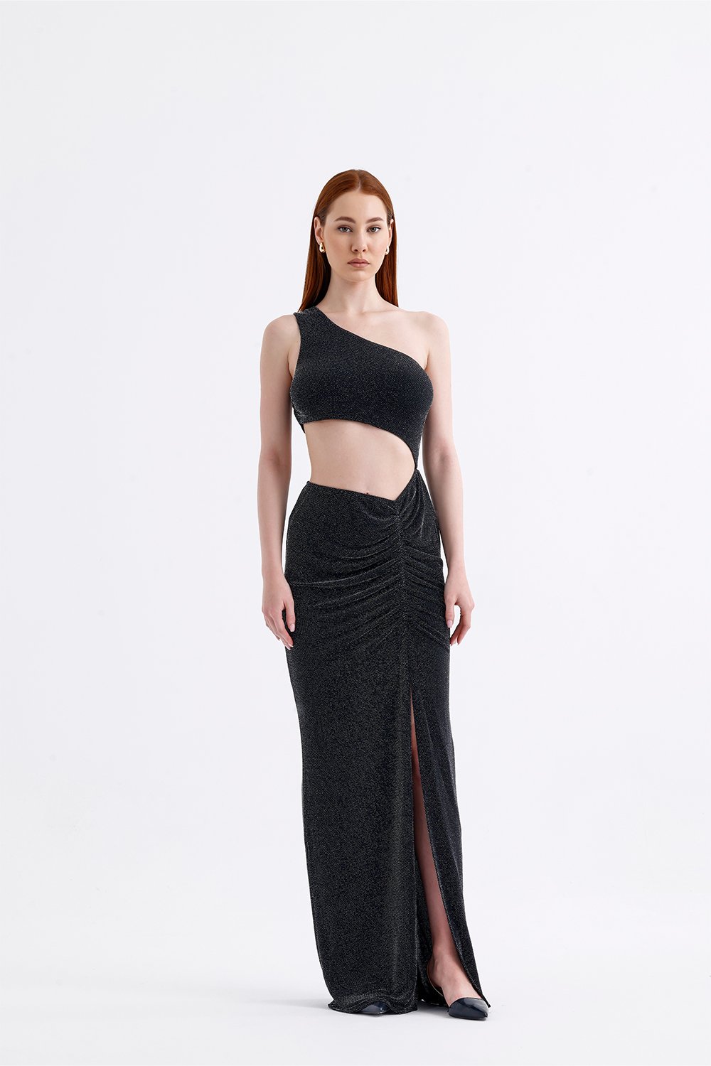 Sellie-Gloria Si̇yah Simli Maxi Elbise-Elbise-1-roqelvaxirum.shop