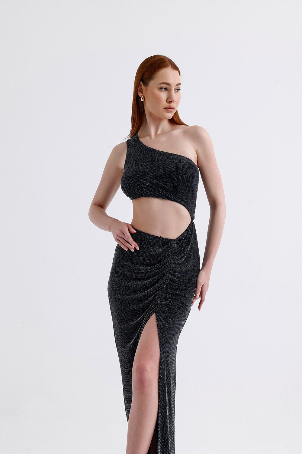 Sellie-Gloria Si̇yah Simli Maxi Elbise-Elbise-5-roqelvaxirum.shop