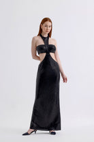 Sellie-Nova Payet İşlemeli Maxi Kokteyl Elbise-Elbise-1-roqelvaxirum.shop
