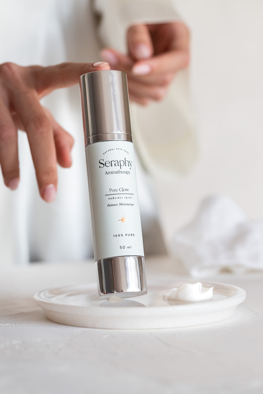 Seraphy Aromatherapy-Cilt Bariyeri Onarıcı - Su Bazlı Nemlendirici - Pure Glow - 50ml - % 100 Pure-Yüz Kremi-2-roqelvaxirum.shop