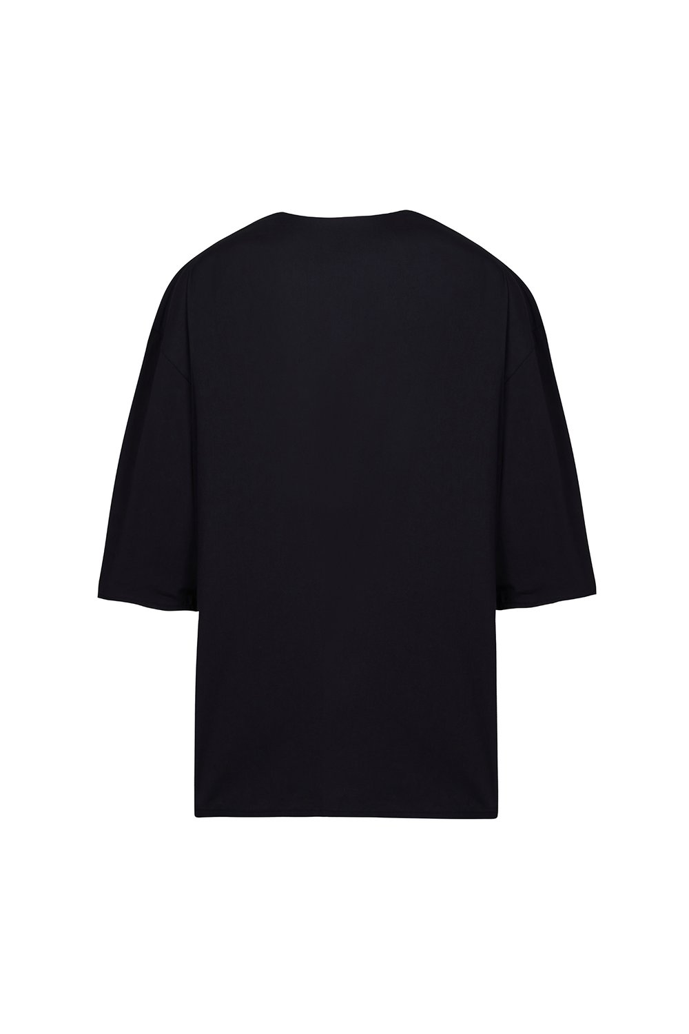 Sertaç Taşdelen-Siyah %100 Pamuk Derin V Yaka Oversized Erkek T-shirt Model T 03-T-Shirts-4-roqelvaxirum.shop