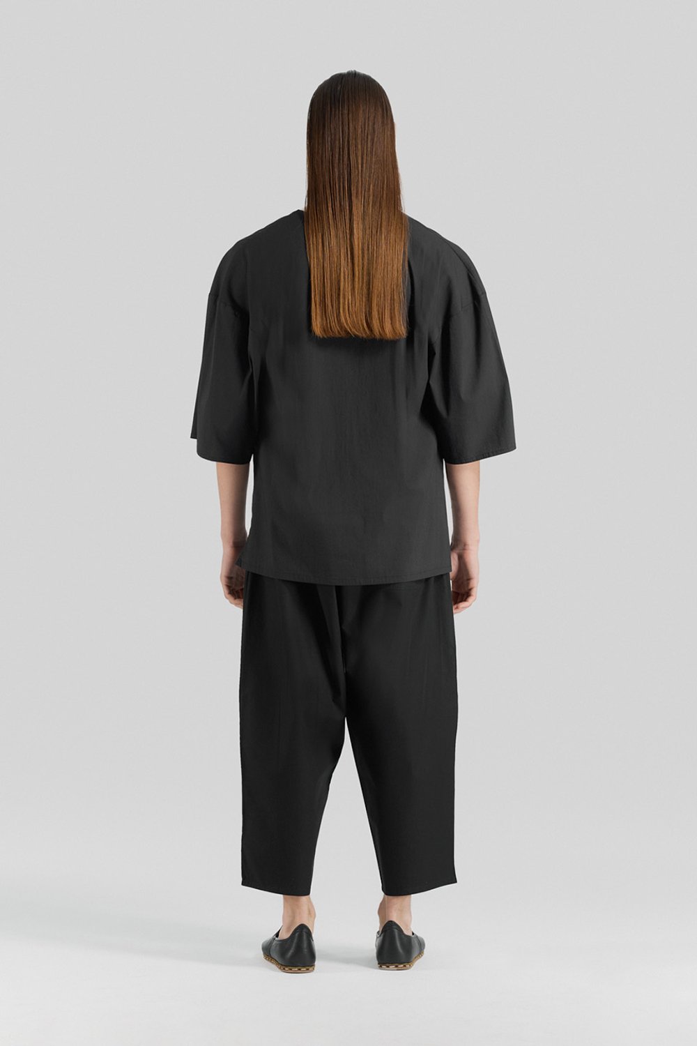 Sertaç Taşdelen-Siyah %100 Pamuk Derin V Yaka Oversized Erkek T-shirt Model T 03-T-Shirts-6-roqelvaxirum.shop