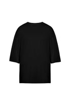 Sertaç Taşdelen-Siyah %100 Pamuk Yuvarlak Yaka Oversized Erkek T-shirt Model T 04-T-Shirts-2-roqelvaxirum.shop
