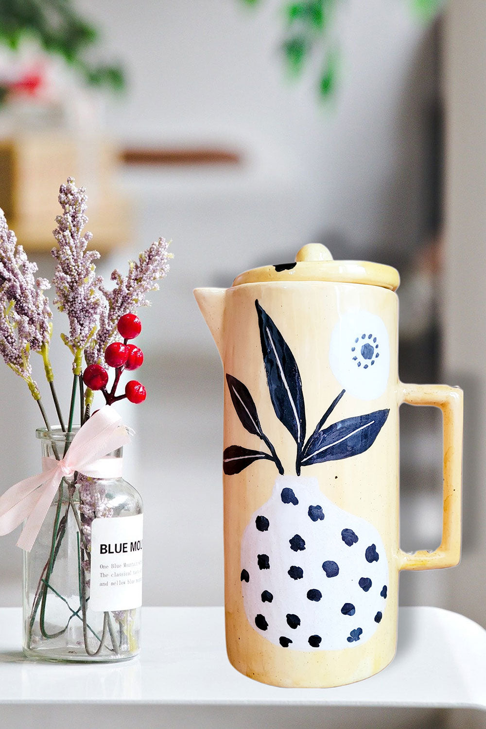 Sesiber-Seramik Sürahi Sarı-Sürahi-1-roqelvaxirum.shop