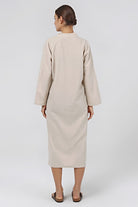 Sfida İstanbul-Keten / Pamuk Kaftan. Linen / Cotton Caftan - Ar006-Elbise-2-roqelvaxirum.shop