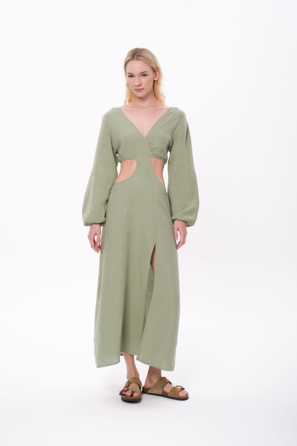 Sfida İstanbul-Matcha Dress- Sf 21 Müslin Elbise-Elbise-2-roqelvaxirum.shop