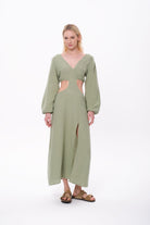 Sfida İstanbul-Matcha Dress- Sf 21 Müslin Elbise-Elbise-2-roqelvaxirum.shop