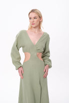 Sfida İstanbul-Matcha Dress- Sf 21 Müslin Elbise-Elbise-4-roqelvaxirum.shop