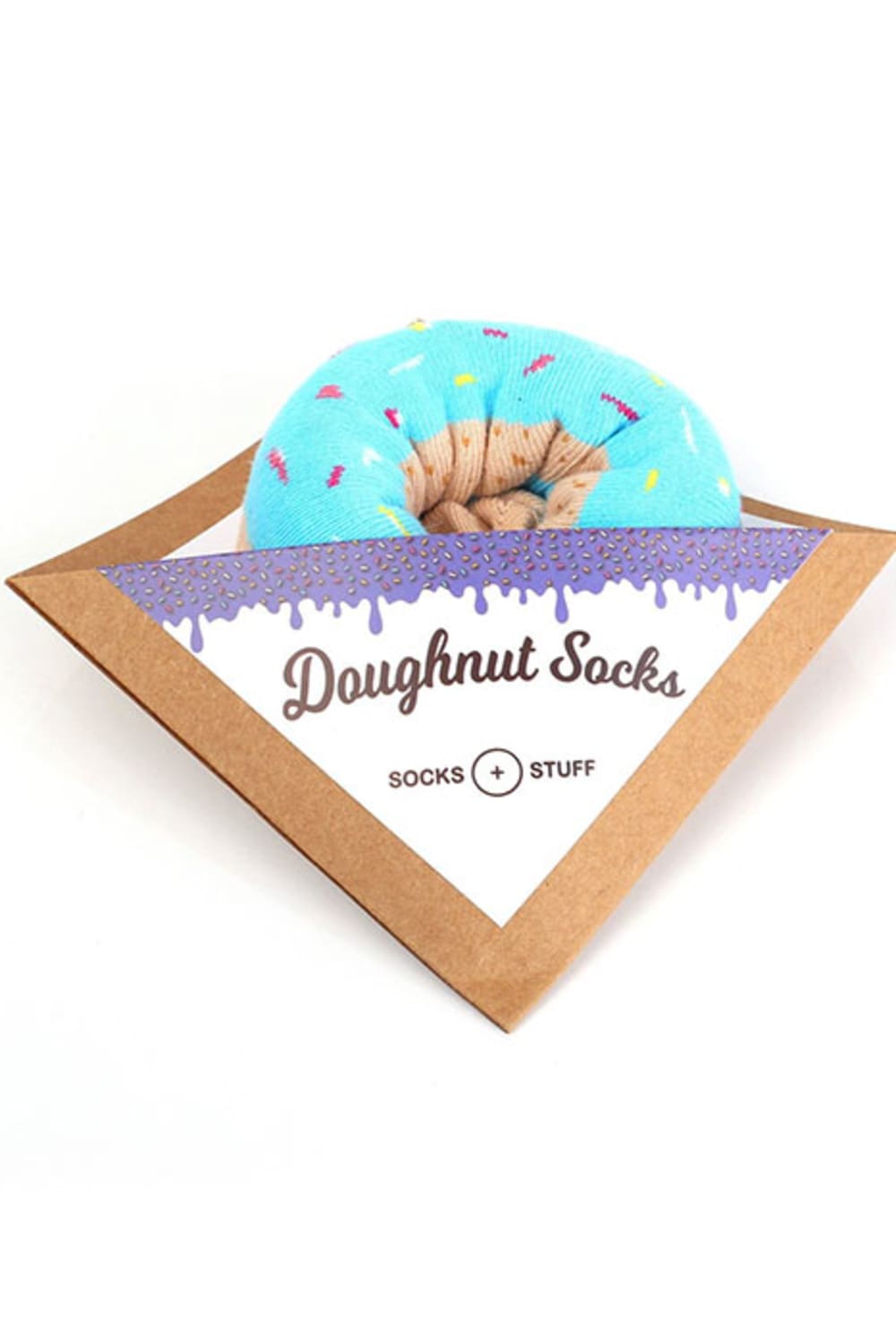 Socks + Stuff-Blue Sprinkles Donut Çorap-Çorap-1-roqelvaxirum.shop