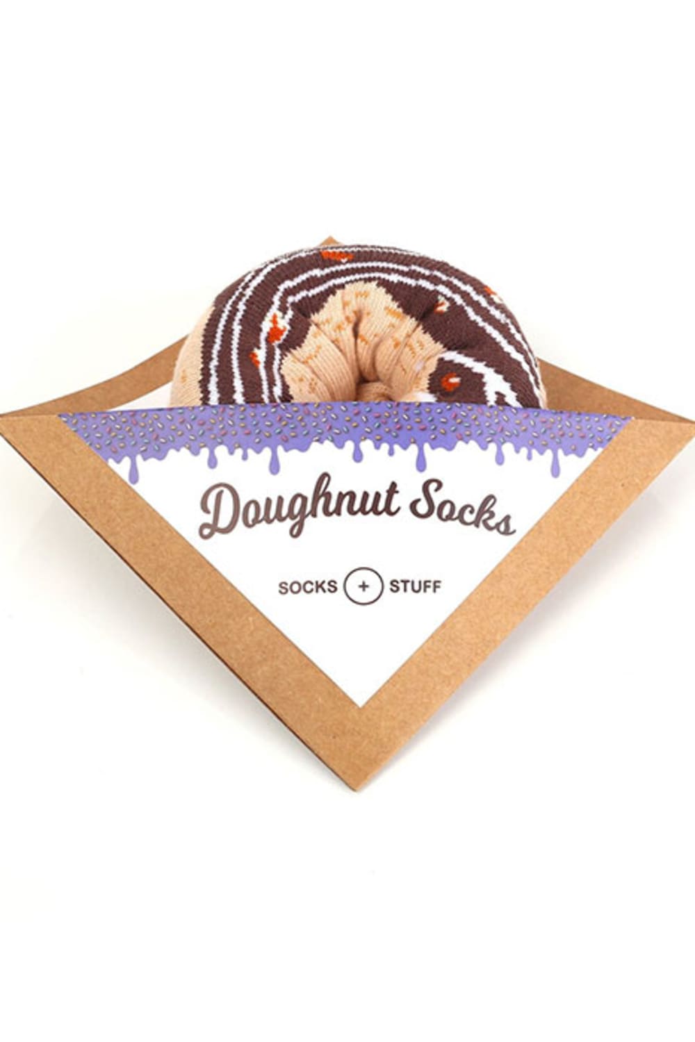Socks + Stuff-Chocolate Caramel Donut Çorap-Çorap-1-roqelvaxirum.shop