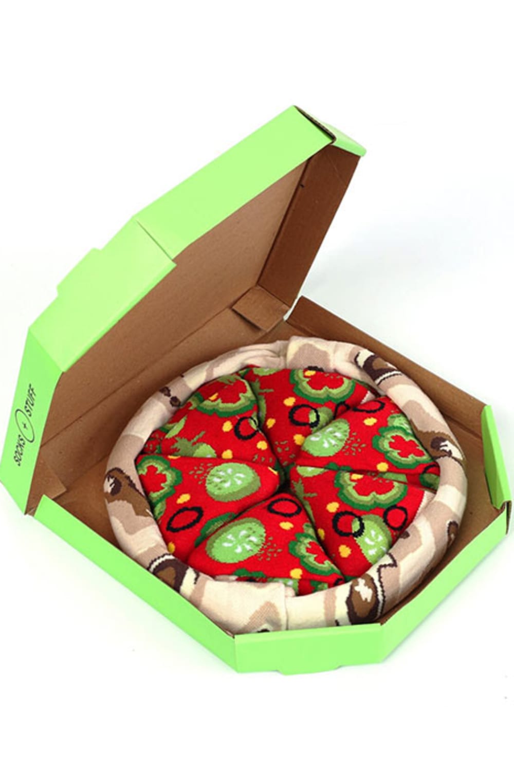 Socks + Stuff-Veggie Vegetarian Pizza Çorap-Çorap-1-roqelvaxirum.shop