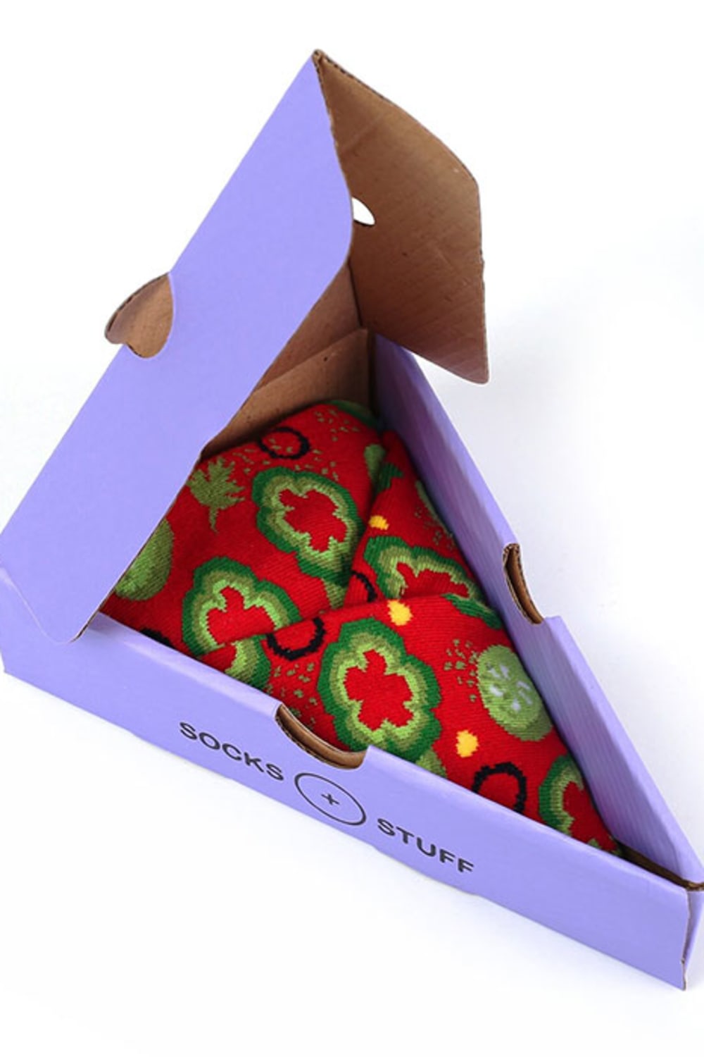 Socks + Stuff-Veggie Vegetarian Pizza Dilimi Çorap-Çorap-1-roqelvaxirum.shop