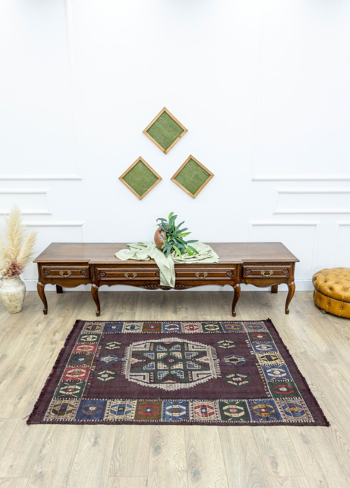 Soho Antiq-Açelya Rustik El Dokuma Cicim Yün Kilim 120x168 Cm-Kilim-2-roqelvaxirum.shop