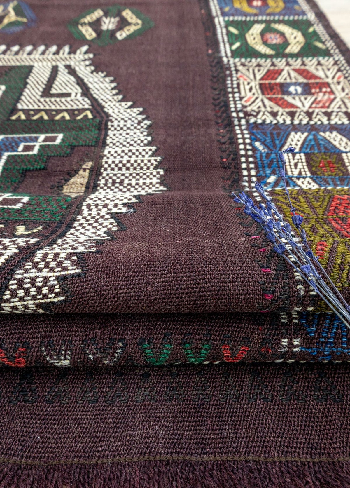 Soho Antiq-Açelya Rustik El Dokuma Cicim Yün Kilim 120x168 Cm-Kilim-4-roqelvaxirum.shop