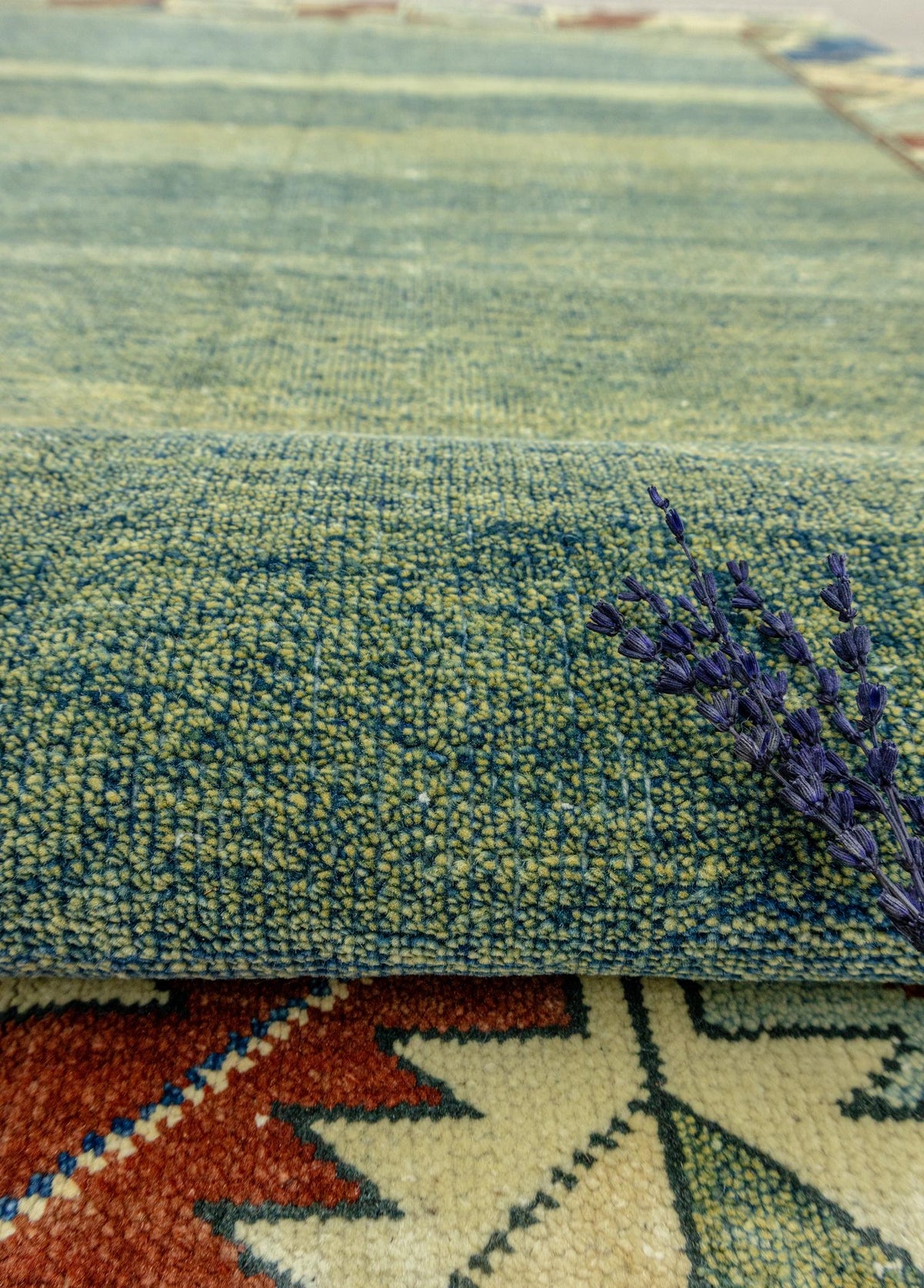Soho Antiq-Allium El Dokuma Yeşil Azeri Halı 124x187 Cm-Halı-4-roqelvaxirum.shop