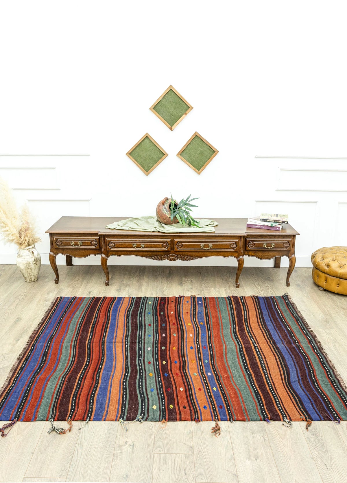 Soho Antiq-Arvin El Dokuma Kök Boya Kilim 147x203 Cm-2-roqelvaxirum.shop