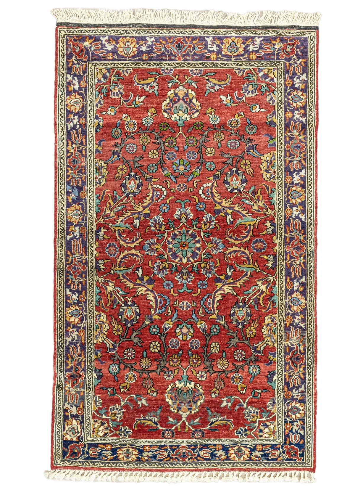 Soho Antiq-Asem çiçekli Kırmızı El Dokuma Halı 120x199 Cm-Halı-1-roqelvaxirum.shop