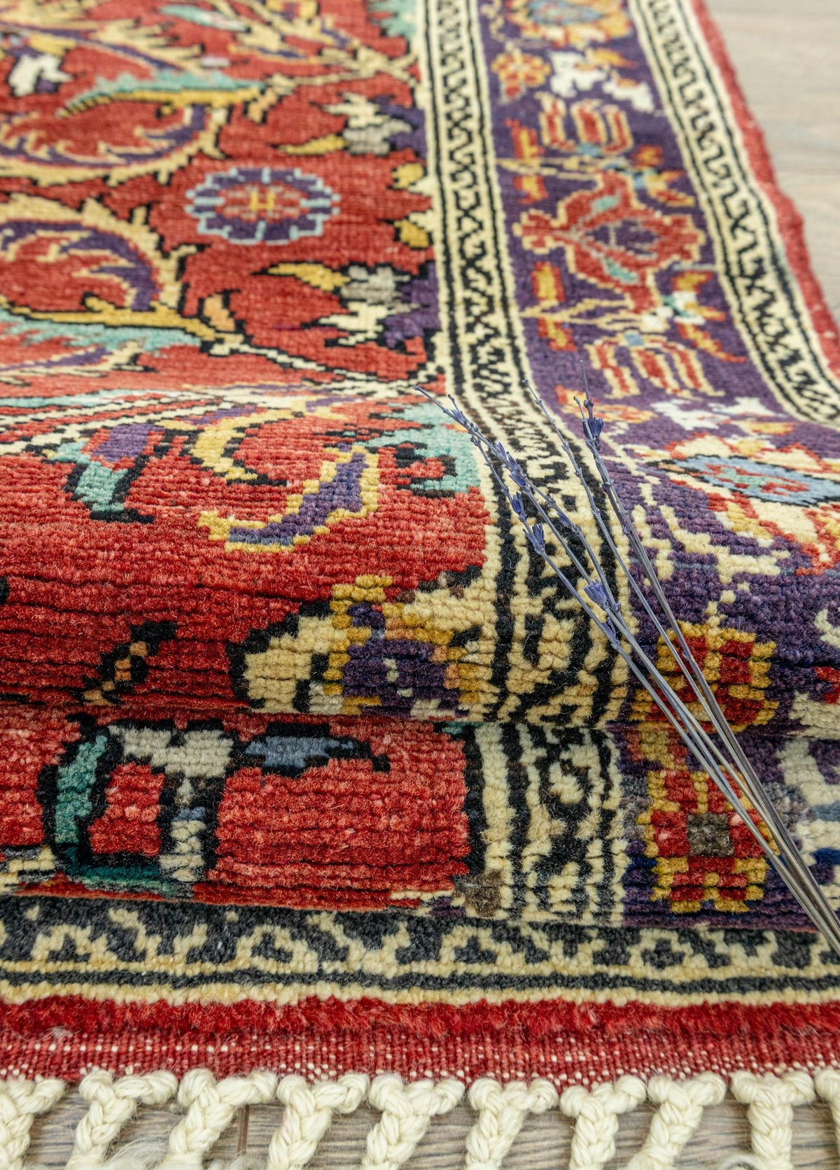 Soho Antiq-Asem çiçekli Kırmızı El Dokuma Halı 120x199 Cm-Halı-5-roqelvaxirum.shop