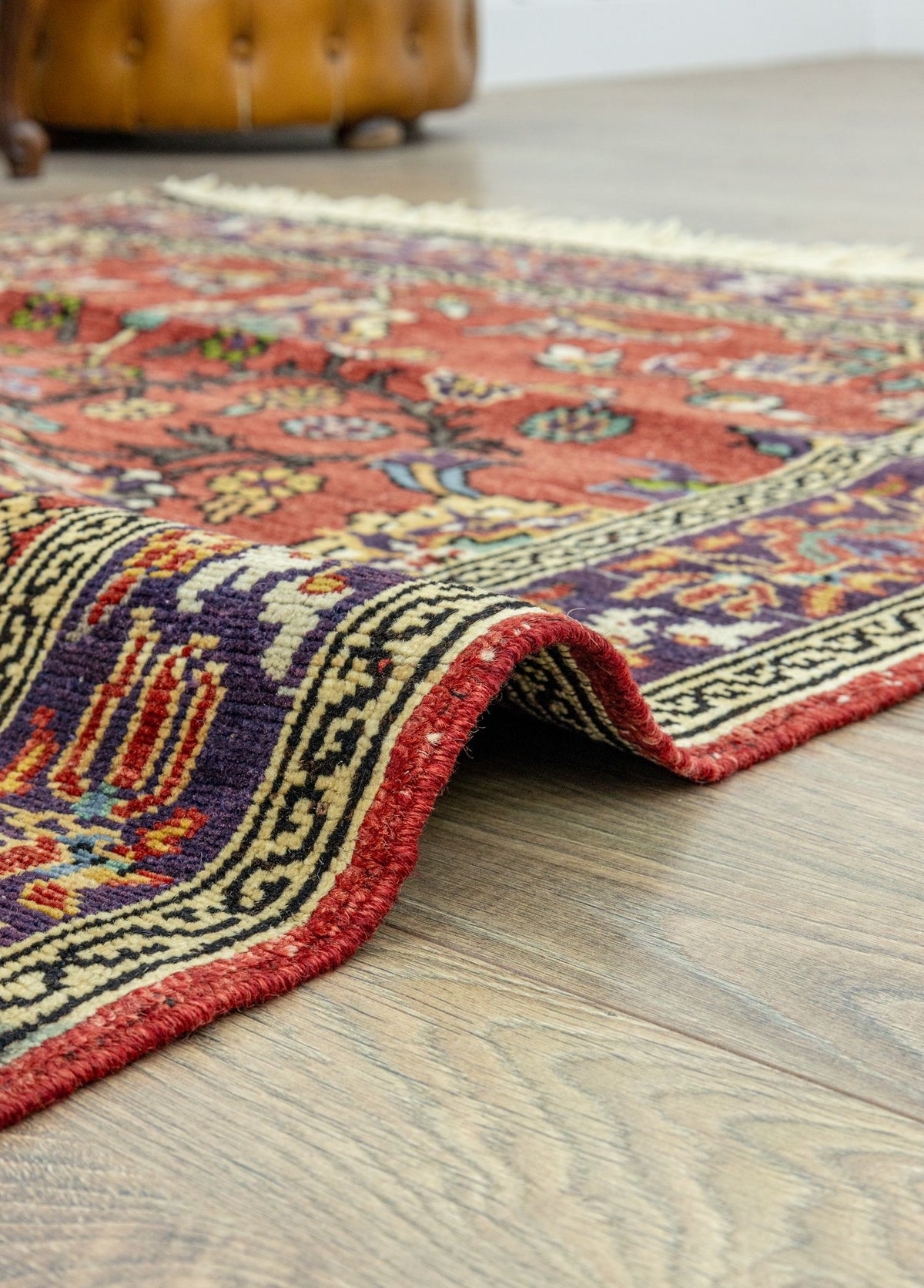 Soho Antiq-Asem çiçekli Kırmızı El Dokuma Halı 120x199 Cm-Halı-6-roqelvaxirum.shop