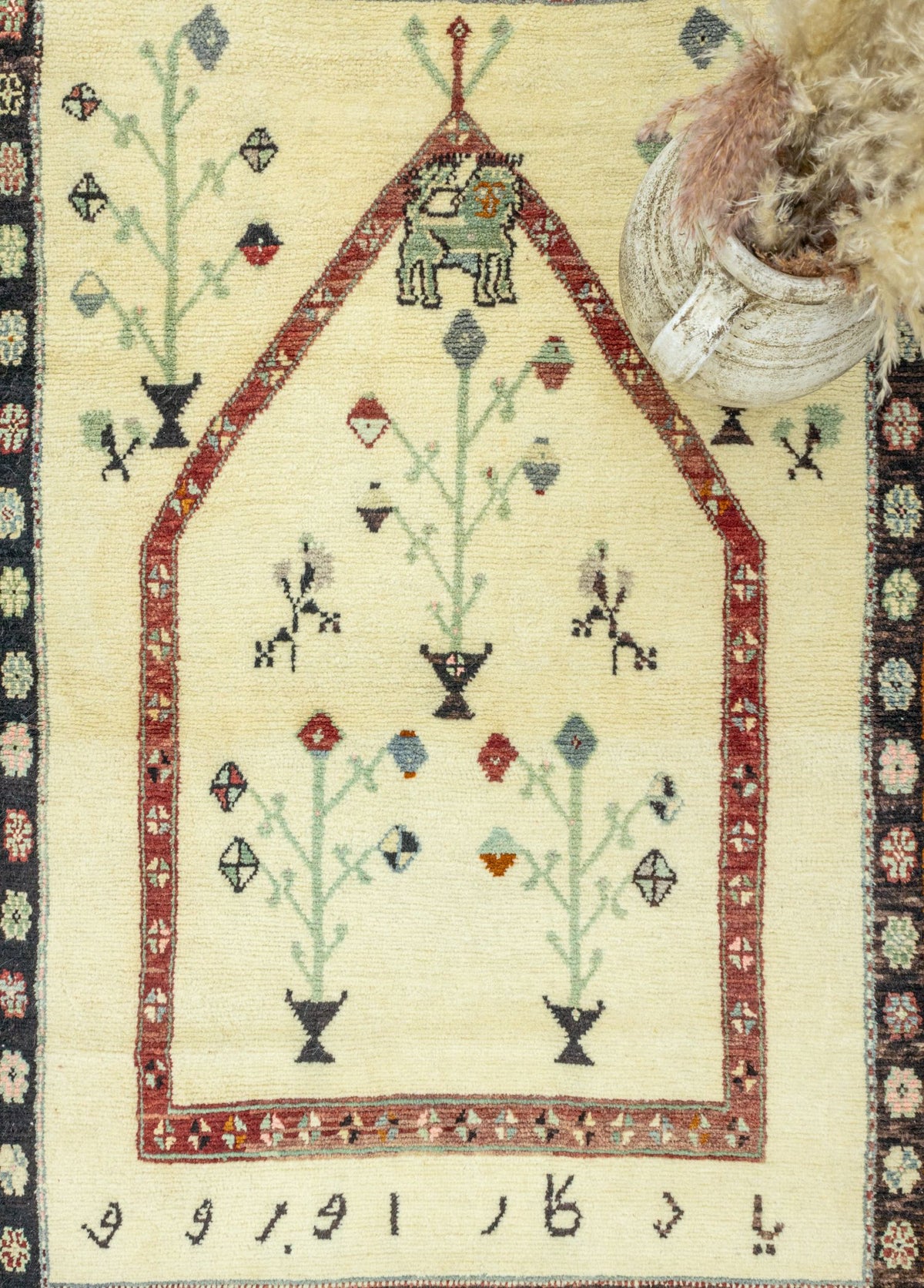 Soho Antiq-Bayça Floral Desenli El Dokuma Halı 104x150 Cm-Halı-3-roqelvaxirum.shop