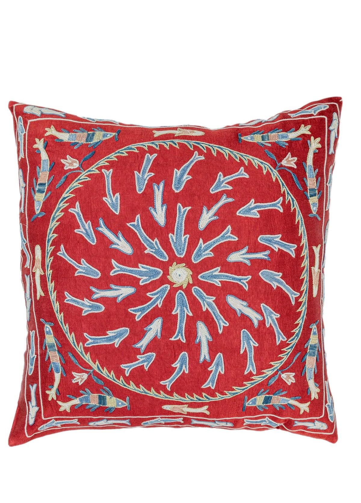 Soho Antiq-Bezen İpek İşlemeli Kırlent 50x50 Cm-Kırlent-1-roqelvaxirum.shop