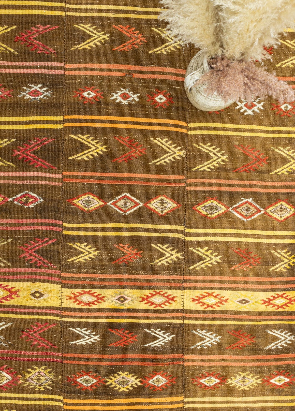 Soho Antiq-Brownish çubuklu üç Kanat Kilim 170x389 Cm-Kilim-3-roqelvaxirum.shop