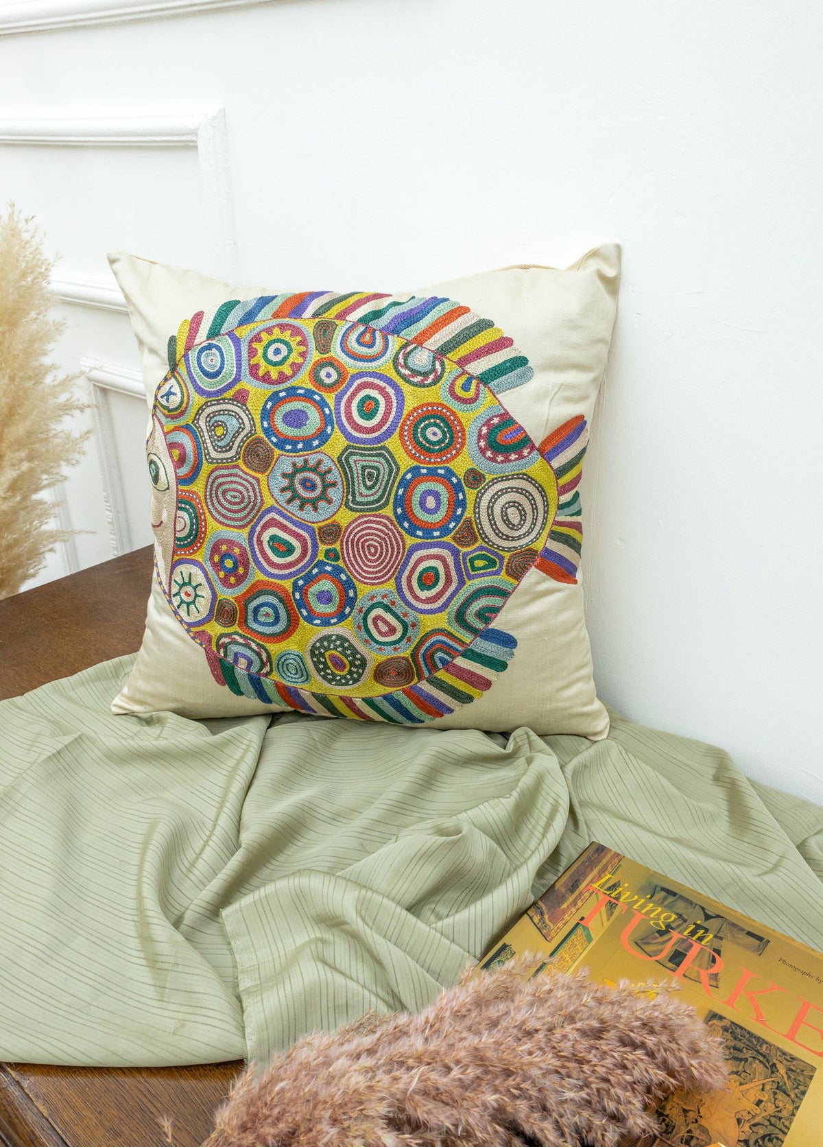 Soho Antiq-Brun El Yapımı Suzani Kırlent 45x45 Cm-Kırlent-2-roqelvaxirum.shop