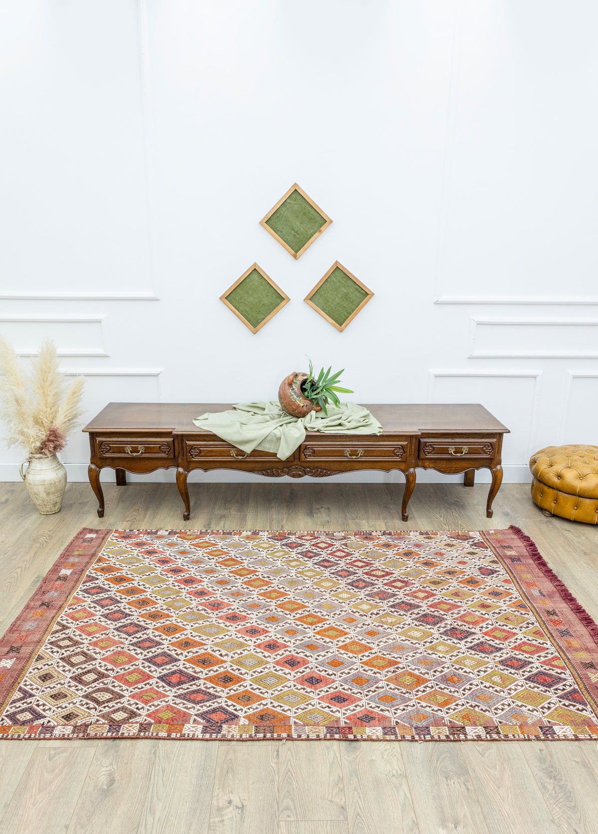 Soho Antiq-Cidal Etnik Tasarımlı El Dokuma Kilim 146x235 Cm-Halı-2-roqelvaxirum.shop