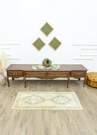 Soho Antiq-Daisy Rustik Desenli Yün Yolluk 67x145 Cm-Halı-2-roqelvaxirum.shop