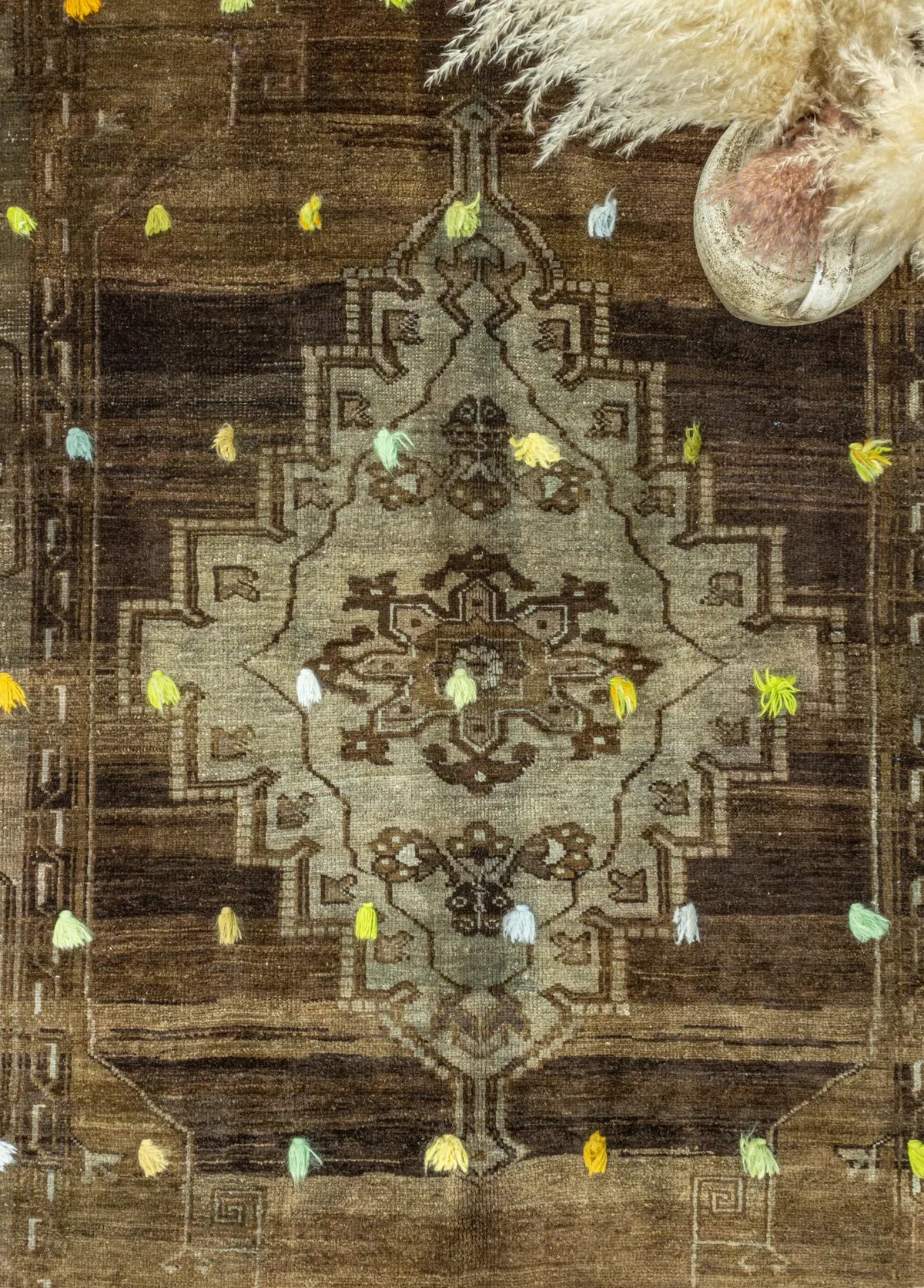 Soho Antiq-Delar Pon Pon Tasarımlı Kars Halısı 172x301 Cm-3-roqelvaxirum.shop