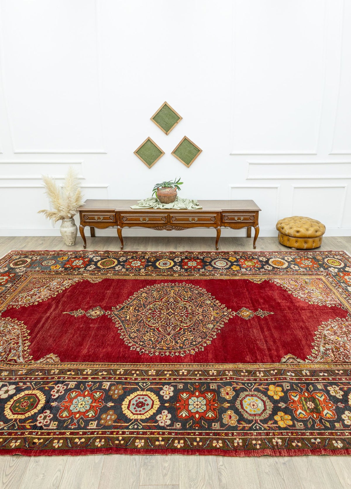 Soho Antiq-Devin El Dokuma Antika Saray Halısı 387x427 Cm-Halı-2-roqelvaxirum.shop