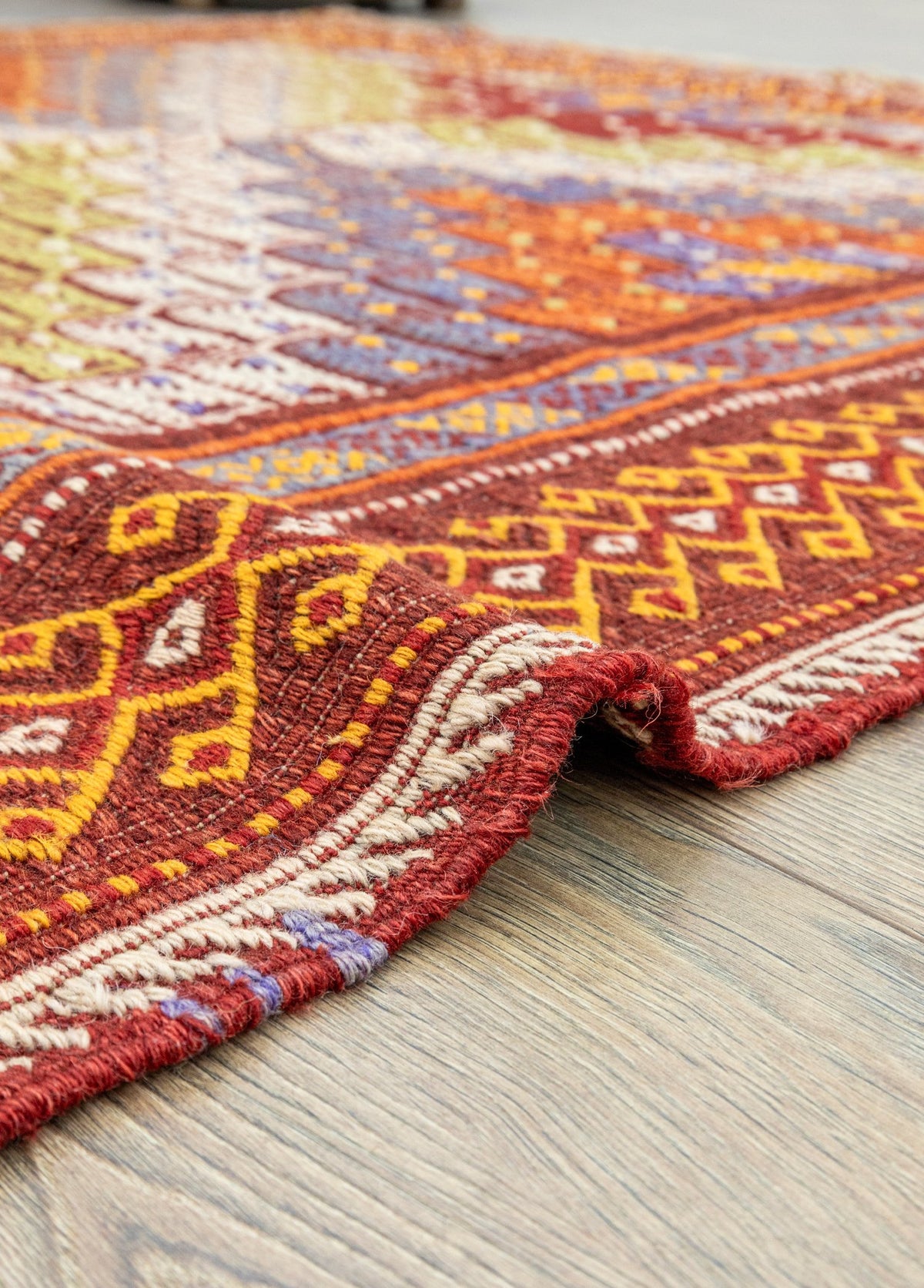 Soho Antiq-Feriz Geometrik Desenli El Dokuma Cicim Kilim 172x311 Cm-Kilim-6-roqelvaxirum.shop