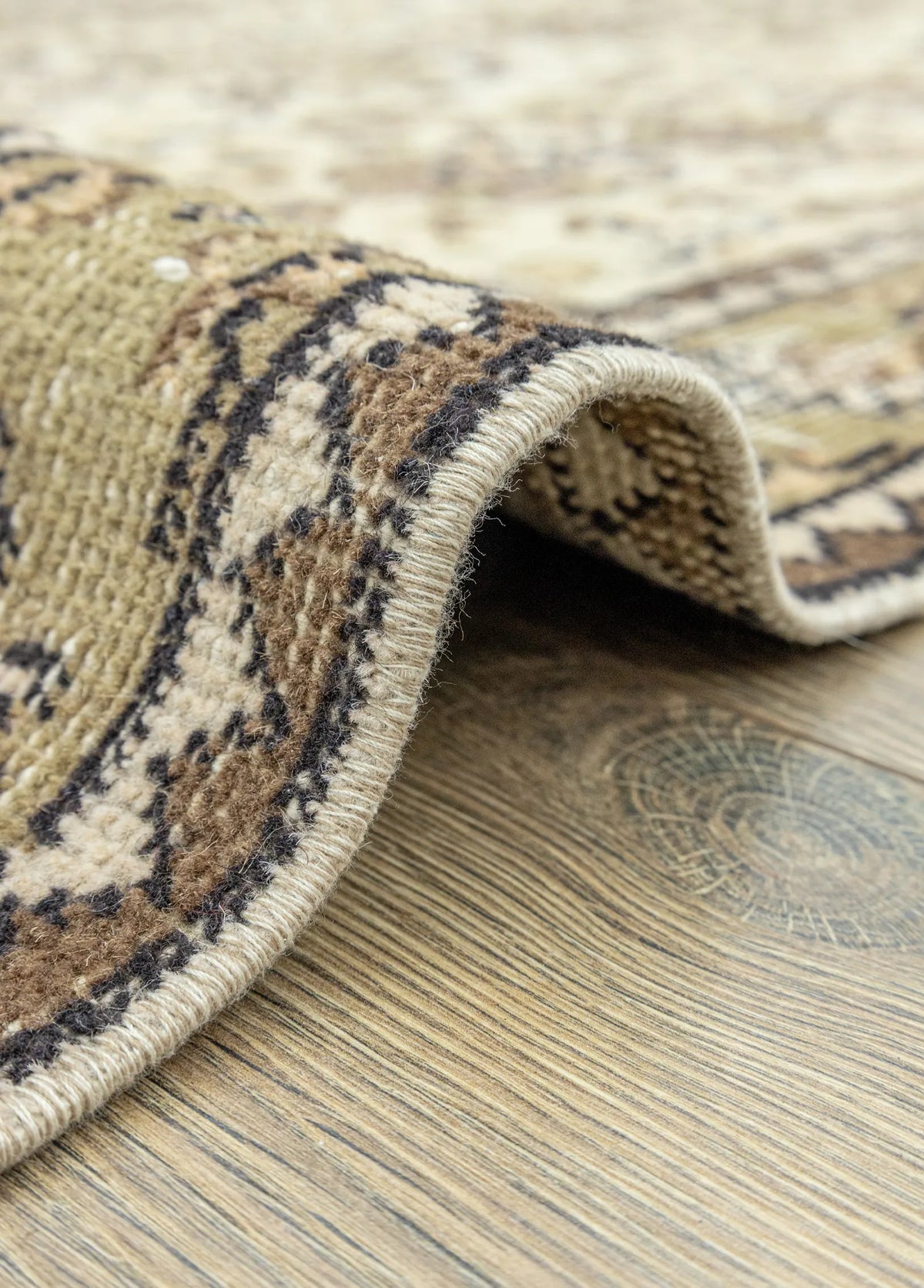 Soho Antiq-Fida Natural El Dokuma Vintage Halı 113x202 Cm-5-roqelvaxirum.shop