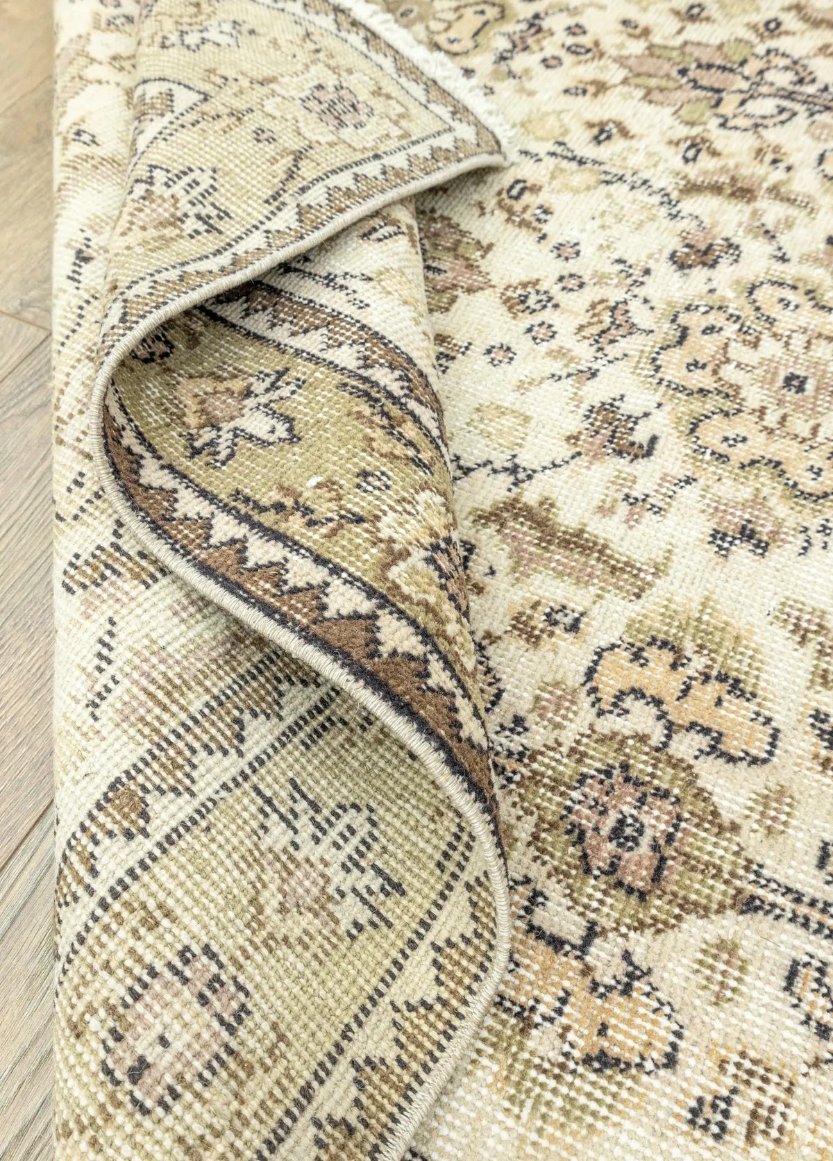 Soho Antiq-Fida Natural El Dokuma Vintage Halı 113x202 Cm-6-roqelvaxirum.shop