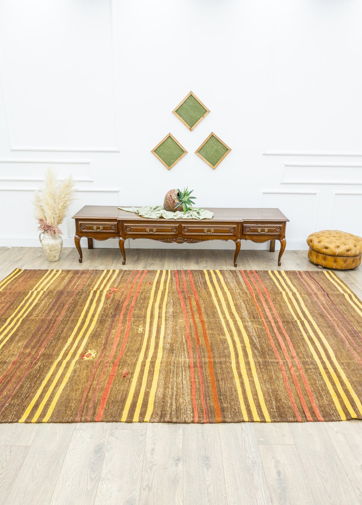 Soho Antiq-Hara El Dokuma çubuklu Kilim 214x338 Cm-Kilim-2-roqelvaxirum.shop