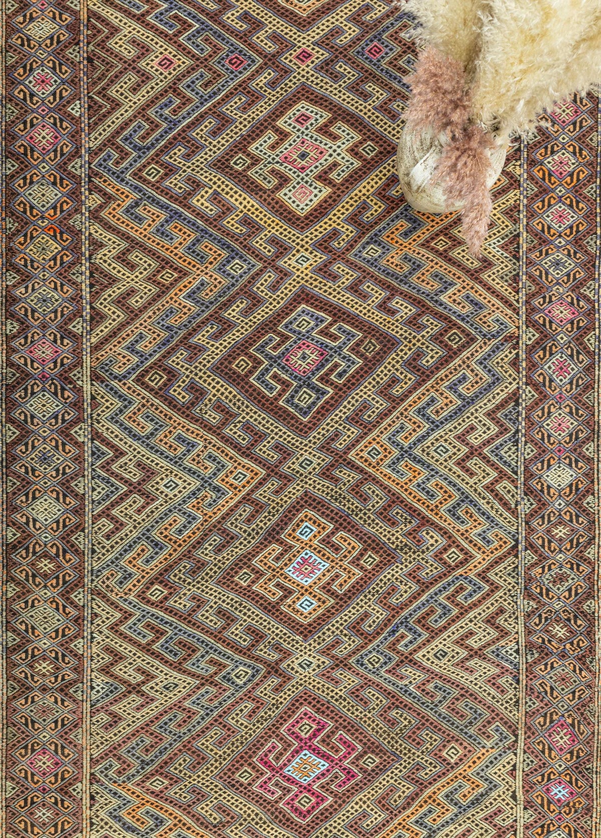 Soho Antiq-Hazra Geometrik Tasarımlı Cicim Kilim 153x433 Cm-Kilim-3-roqelvaxirum.shop