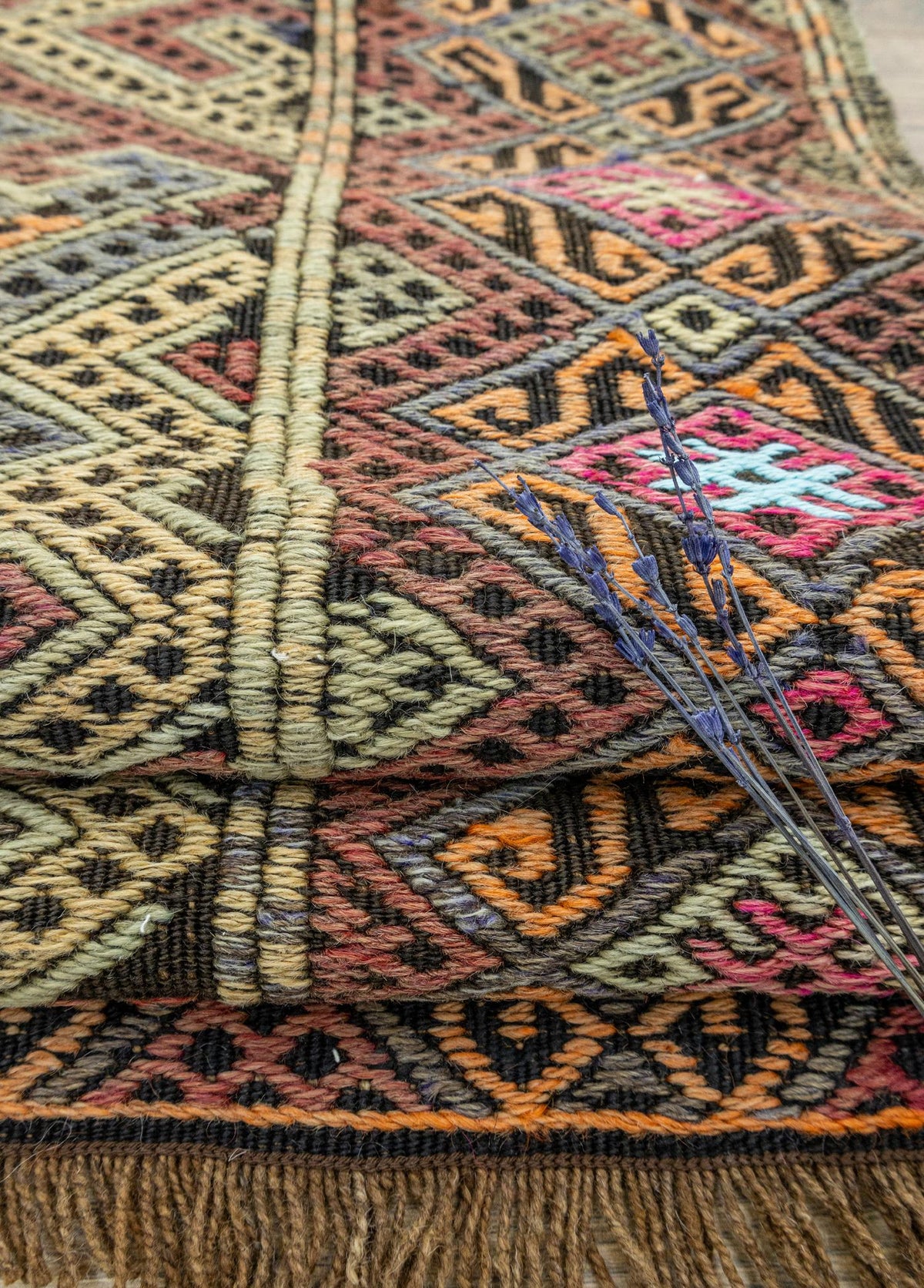 Soho Antiq-Hazra Geometrik Tasarımlı Cicim Kilim 153x433 Cm-Kilim-4-roqelvaxirum.shop