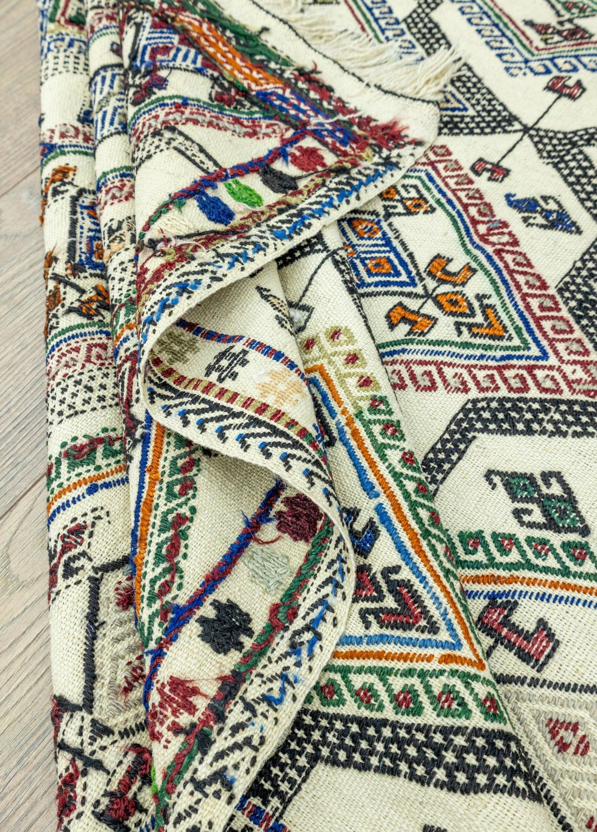 Soho Antiq-Humeyn Geometrik Tasarımlı Yün Kilim 131x157 Cm-Kilim-6-roqelvaxirum.shop
