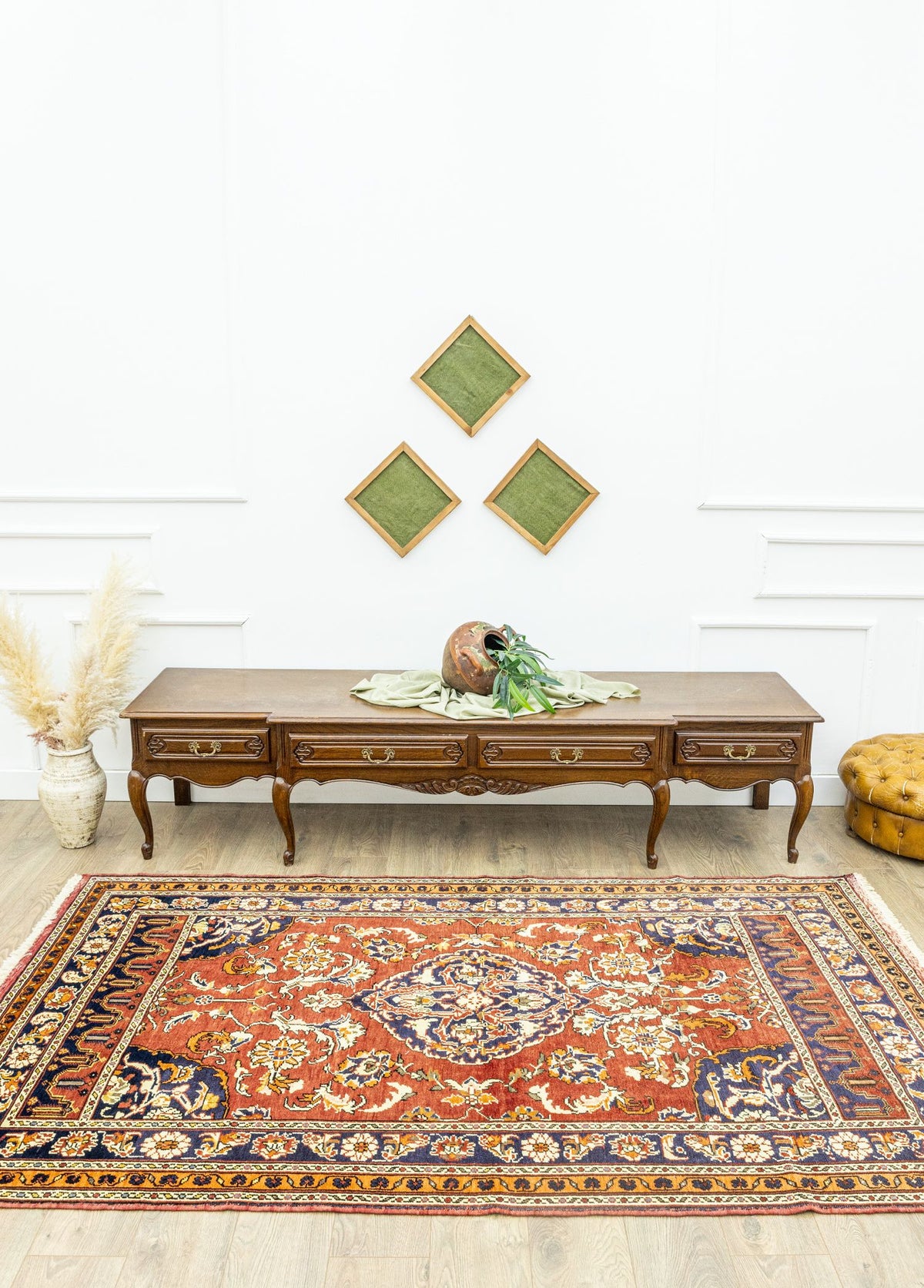 Soho Antiq-Kazvin Floral Desenli Yün Halı 143x250 Cm-Halı-2-roqelvaxirum.shop