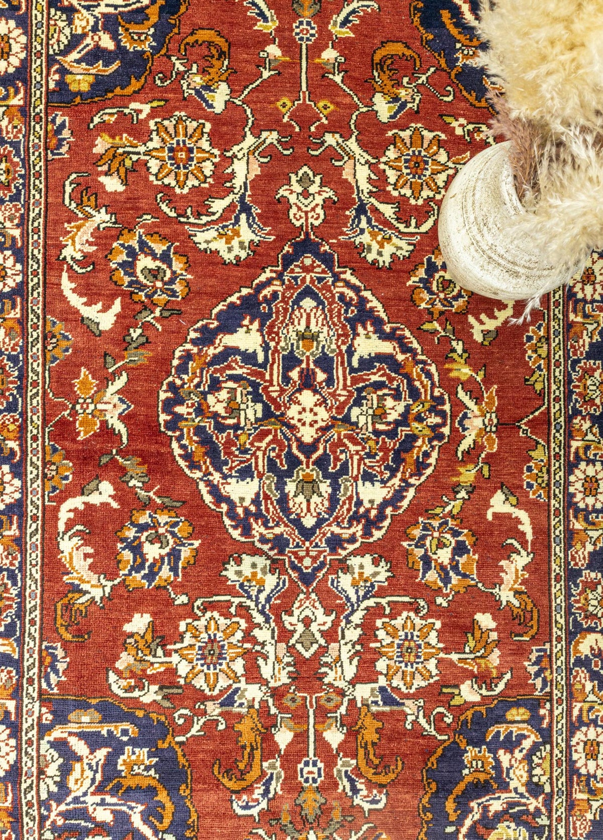 Soho Antiq-Kazvin Floral Desenli Yün Halı 143x250 Cm-Halı-3-roqelvaxirum.shop