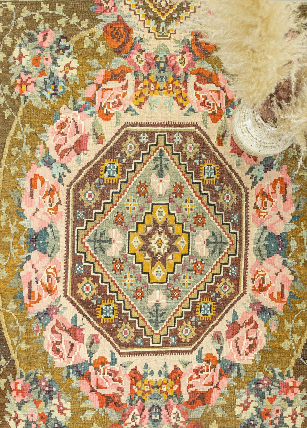 Soho Antiq-Liber Geometrik Tasarımlı Karabağ Kilim 233x355 Cm-Halı-3-roqelvaxirum.shop