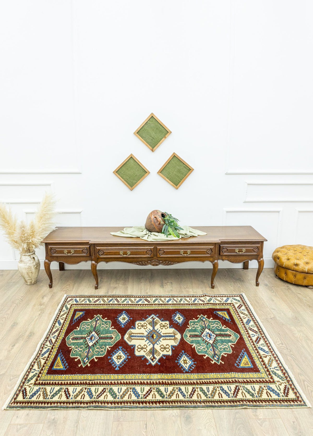 Soho Antiq-Lilyum Rustik Tasarımlı Yün Halı 140x177 Cm-Halı-2-roqelvaxirum.shop