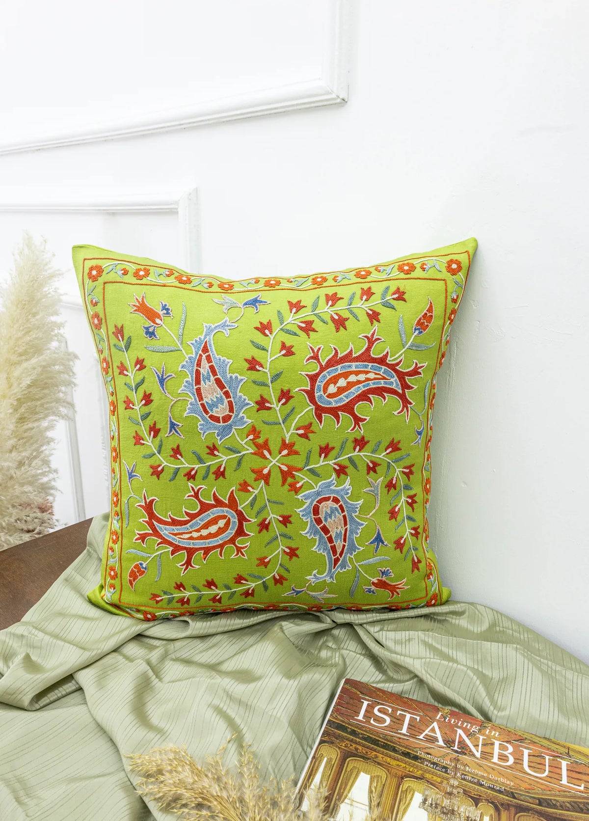 Soho Antiq-Mabel Floral Tasarımlı Kırlent 50x50 Cm-2-roqelvaxirum.shop