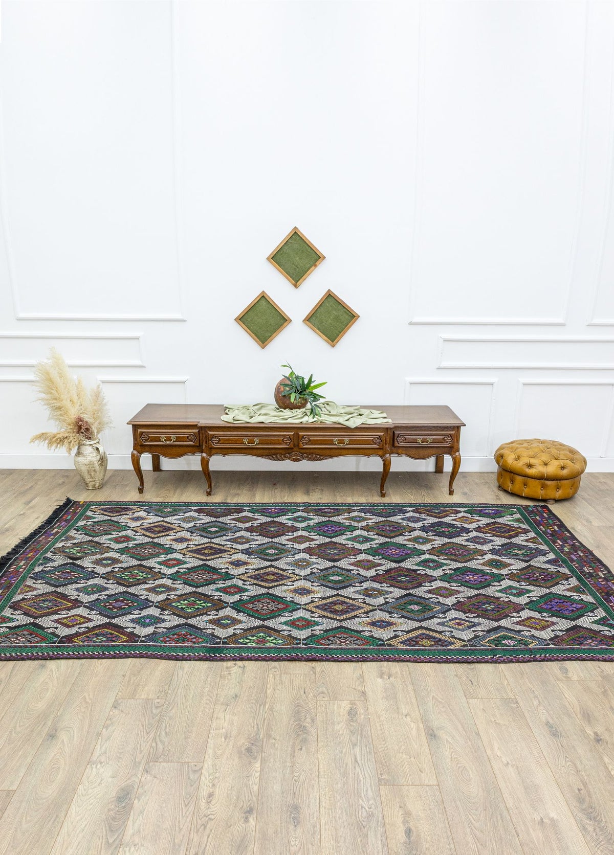 Soho Antiq-Meruert Geometrik Tasarımlı Cicim Kilim 169x323 Cm-2-roqelvaxirum.shop