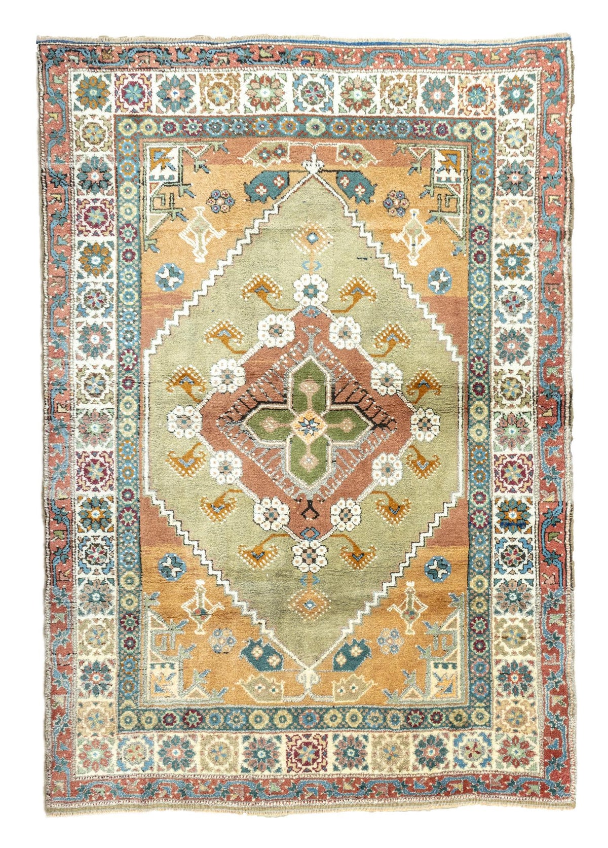 Soho Antiq-Pomelon El Dokuma Dazkırı Halısı 138x193 Cm-Halı-1-roqelvaxirum.shop