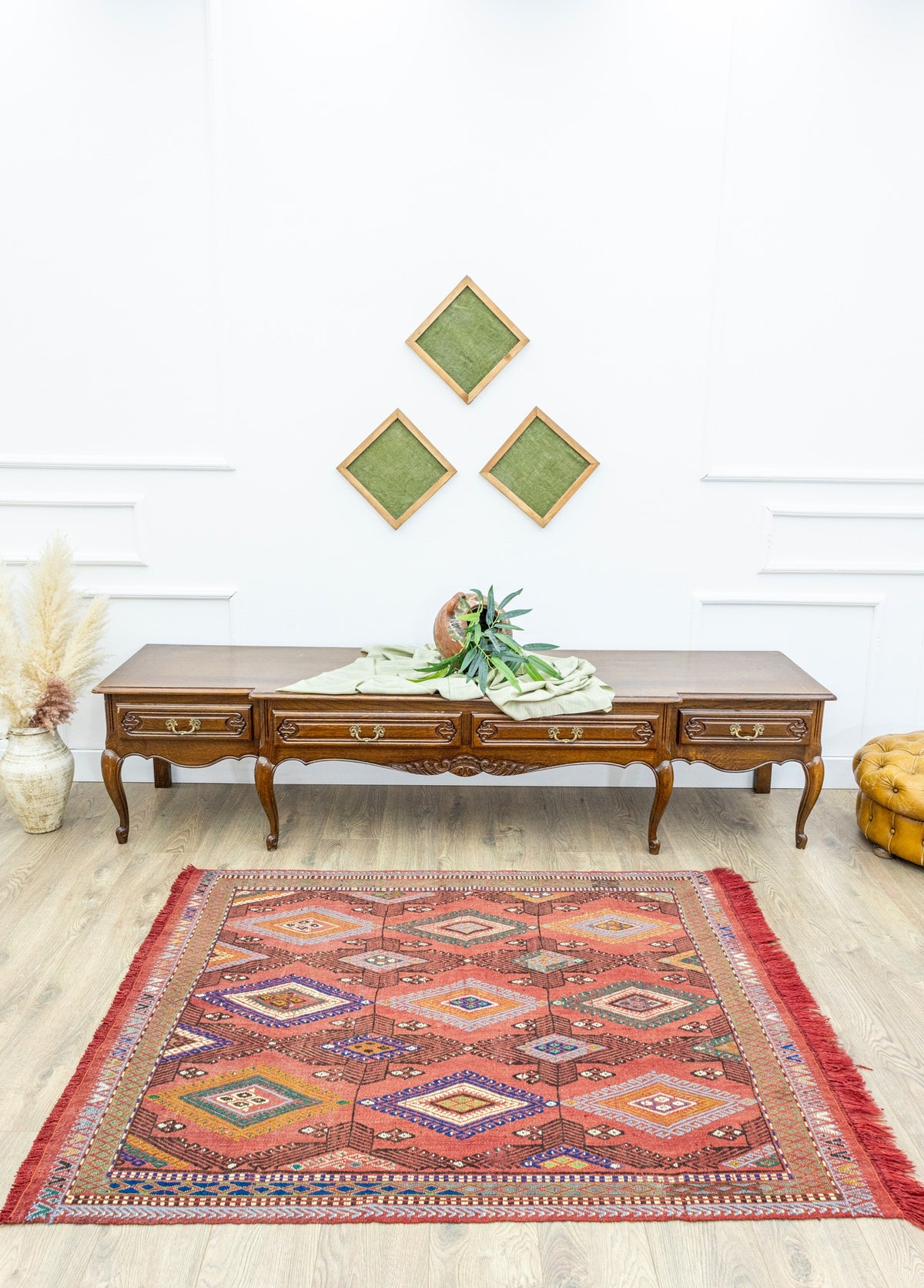 Soho Antiq-Rinat Etnik Tasarımlı El Dokuma Cicim Kilim 131x159 Cm-Halı-2-roqelvaxirum.shop