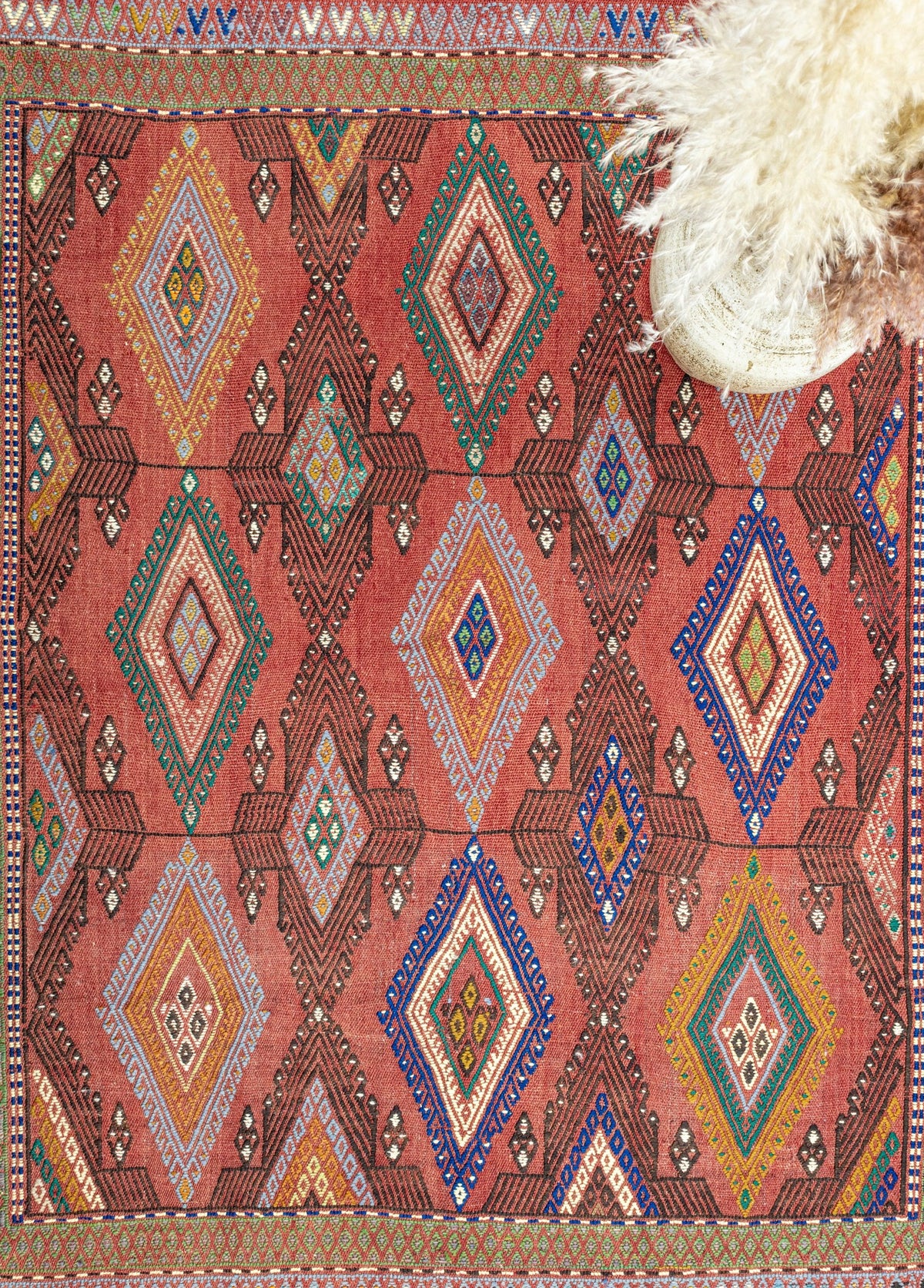 Soho Antiq-Rinat Etnik Tasarımlı El Dokuma Cicim Kilim 131x159 Cm-Halı-3-roqelvaxirum.shop