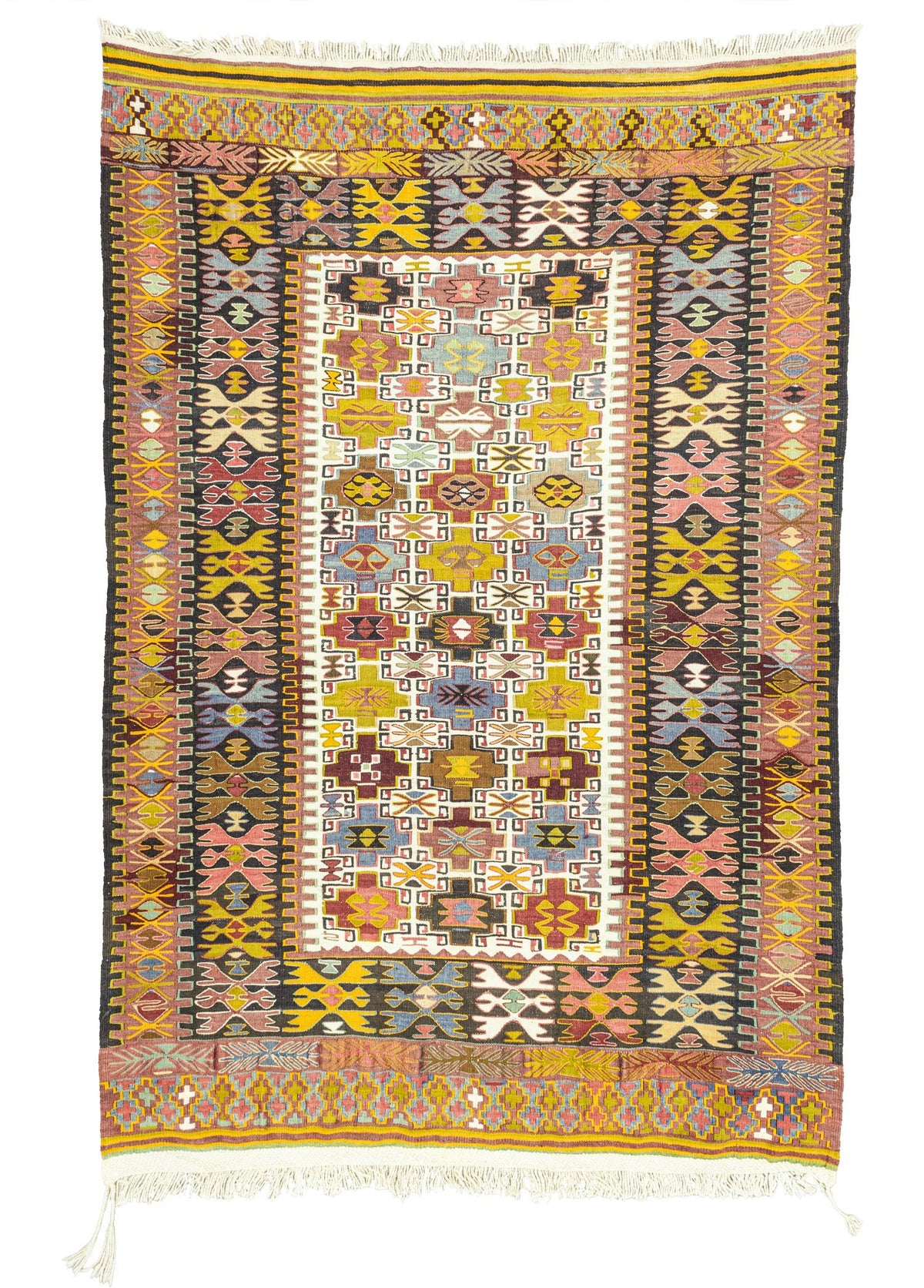 Soho Antiq-Rissa Geometrik Tasarımlı El Dokuma Kilim 152x220 Cm-Kilim-1-roqelvaxirum.shop
