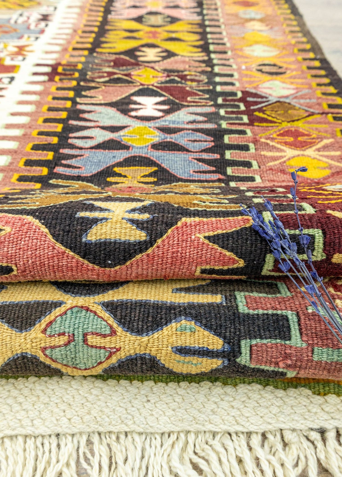 Soho Antiq-Rissa Geometrik Tasarımlı El Dokuma Kilim 152x220 Cm-Kilim-4-roqelvaxirum.shop